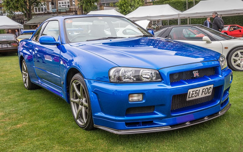 Bayside Blue R34 Nissan GT-R driven by Paul Walker for sale